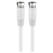Wentronic - Goobay 50741 Cable de conexión satélite sat (conector f macho a conector f macho) 10m blanco