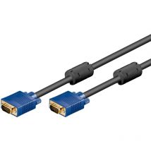 Goobay - Wentronic Cable de Monitor (Conector Macho hd de 15 Pines a Conector Macho hd de 15 Pines xga svga, 10 m), Color Negro 1 x Monitorkabel