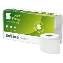 Toilettenpapier Comfort 2-lagig Papier 100 % recycelt hochweiß 250 Bl./Rl. 8 Rl./Pack.