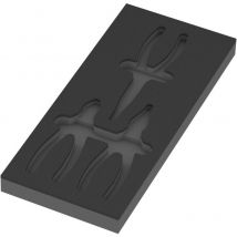 05137384001 Insert en mousse 9884 pour jeu de pinces knipex vde 1, sans outils, 172 x 30 x 392 mm - Wera