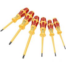 Wera - 051575 6 Piece Kraftform vde Insulated Screwdriver Set Slotted & Phillips