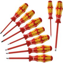 Jeu de tournevis Wera 160i/162i/167i/9 vde vis à fente, cruciforme Phillips, vis Pozidriv, torx intérieur 9 pièces