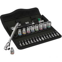 Set de douilles et d'embouts de vissage 1/4' Wera 8100 sa 11 Zyklop Metal Imp 1/4' (28 pièces)