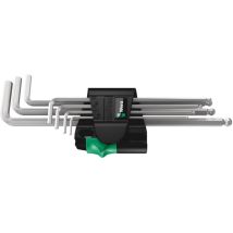 950 PKL/7B sm Magnet Winkelschlüsselsatz, metrisch, gestellverchromt - Wera