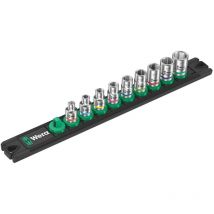 Set de 9 douilles Zyklop 1/4' Wera Nuss-Magnetleiste a Imperial 1