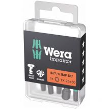 Impaktor Bit für Torx, 1/4 Zoll e 6,3 Set, Torx-Profil: TX25 5 Stk - Wera