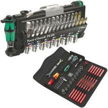 Kraftform Kompakt W1 Wartung Werkzeugset + Tool Check Plus Bitsatz 74 Teile - Wera