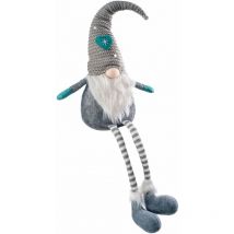 Werchristmas - Statuetta di Babbo Natale Seduto con Gambe morbide, Multicolore, 54 cm