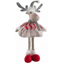 WeRChristmas Statuetta di Renne di Natale in Piedi, Multicolore, 30 cm