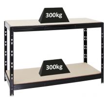 Proregal-regale Günstig Kaufen - Etabli tiger réglable en hauteur HxLxP 90x140x60cm Capacité de charge 600 kg Noir Etabli d'atelier, table de