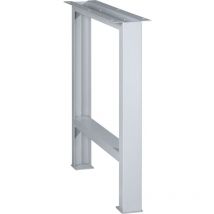 Lista - Werkbank Tischgestell 80x725x800mm - Werkbank Werkstatt Gestell bis 400kg belastbar, Stahlblech in Lichtgrau