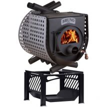 Werkstattofen Bruno Pyro III mit Herdplatte inkl. Untergestell Compakt & Seitenverkleidung Quattro