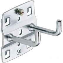 Werkzeughalter doppelt 150 x 35 mm senkrechtes Hakenende - Metec