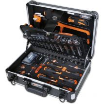 Beta Werkzeugkoffer 2054E – 100 oder 128 Teile – 400 x 300 x 140 mm – 7,1 kg oder 8,4 kg – Inklusive LED-Taschenlampe