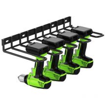 Werkzeugspeicher Aufbewahrung Elektrowerkzeug Organizer,4 Schlitzen Bohrhalter Wandmontage Garage Werkzeugregal Metall, Werkzeugaufbewahrung und