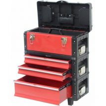 Defpro 3 Modulare Werkzeugwagen Schwarz Rot