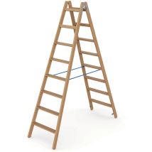 Werner Holz Stufenstehleiter Zweiseitig Begehbar 2x8 Stufen
