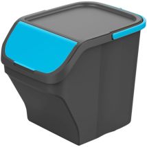 Wertstoffbehälter deMondex Stack N' Sort Blau Grau 25 L Stapelbar mit Deckel 40 x 30 x 34 cm - Marke: Mondex - EAN: 8053687881495