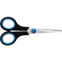 Universalschere Easy Grip 140mm Linkshänder Stahl Schwarz/blau