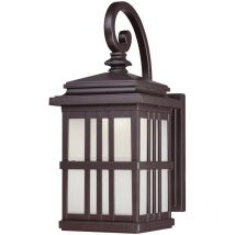 Westinghouse - Applique murale Extérieur Lampe led Lanterne Bronze / Opale