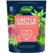 Westland Cacti Cactus Succulent Potting Mix Compost Indoor Plant 4L Seramis