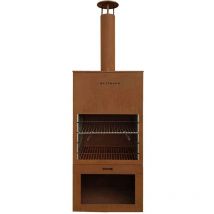 Westmann - acier Barbecue Foyer de jardin rouille 70x41x229 cm
