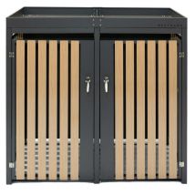 Westmann - acier Coffre pour poubelles pour 2 poubelles 240 litres