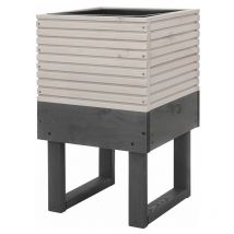Bac à plantes en bois Bac à fleurs Kathleen taupe - Westmann