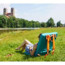 Westmann - Chaise de camping Lounger pétrole bleu 128x52 cm