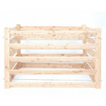 Composteur en bois mélèze Caisse à compost 130x100x80 cm - Westmann