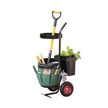 Metall Gartentrolley Universal Schwarz/Grün 40x56x104 cm - Westmann