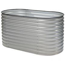 Grow Faster s kleines Hochbeet aus Metall Wellblech SIlber - Westmann