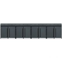 Westmann - Metall Mülltonnenbox Moderna 8 8x240 l Anthrazit 83x556x135 cm