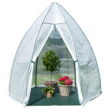 Westmann - Foliengewächshaus Winterzelt Avocado, weiß, 250 x 250 x 250 cm (t x b x h)