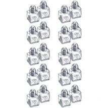 Set con mini contenitori per spezie, 10 set da 2 pezzi, Capacità: 10 ml l'uno, Acciaio inox/Vetro, Argento/Trasparente, 630722E2 - Westmark