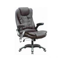 Leather 6 Point Massage Office Chair Brown - Westwood