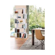 Westwood - pb 6 Tier s Shape Bookshelf Bookcase Display Unit Divider PB01 White