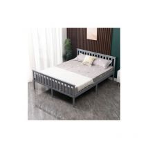 Wood Double Bed With Footboard Grey - Westwood