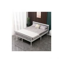 Wood Double Bed With Footboard White - Westwood