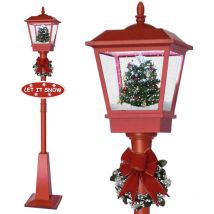 Wetterfeste Schneiende Led Laterne 180cm - Weihnachtliche Laterne Für Indoor- Und Outdoorbereich