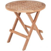 Devries Beistelltisch ""woodie"" Aus Teakholz Rund Holztisch Gartentisch Ø50x50cm