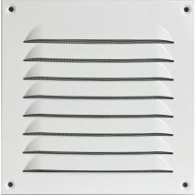 Upmann Wetterschutzgitter aufschraubbar eckig 200x200 mm Alu weiß