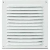 Upmann Wetterschutzgitter aufschraubbar eckig 230x240 mm Alu weiß