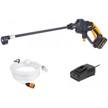 WORX - Nettoyeur à pression et pulvérisateur portable sans fil Hydroshot 20V-2Ah - WG620E (Livré avec batterie et chargeur, set d'accessoires)