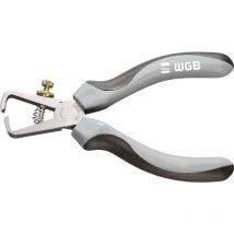 WGB - Abisolierzange 10mm2 mit Feder und Stellschraube - Kabel Abisolierer 0,6-10mm2 mit 2K-Griff, Stahl verchromt