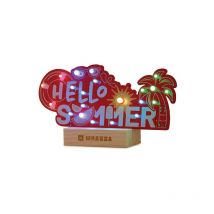 Whadda Kit de Soldadura, Tarjeta de Circuito Impreso XL, Hello Summer Slogan, con Soporte, Kit de construcción CTIM Educativo y Creativo