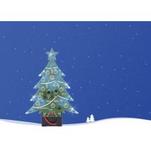 Lötbausatz, diy, blaue LED-Weihnachtsbaum, Ein-/Ausschalter, montierbare Festbeleuchtung - Whadda