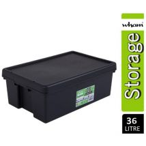 Wham Bam Black Recycled Storage Box 36 Litre