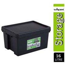 Wham Bam Black Recycled Storage Box 16 Litre