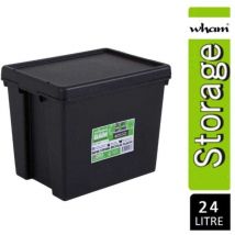 Wham Bam Black Recycled Storage Box 24 Litre